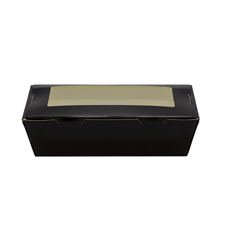 BOX SUSHI Paper -PLA windows size S - 171x92x45 mm Black