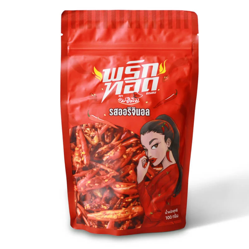 Crispy chili snack Original flavor Mae E Pim 100g
