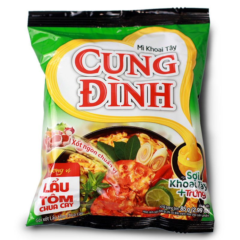 Cung Dinh Instant sour-spicy shrimp soup 85g