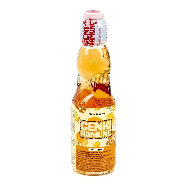 GENKI RAMUNE Orange soda Drink 200ml