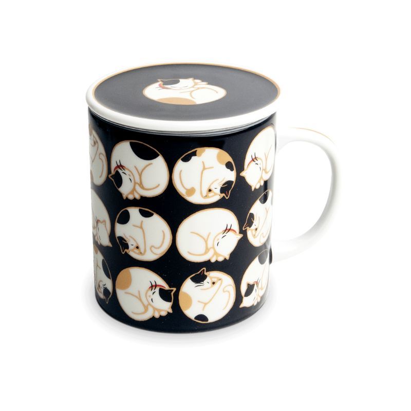 Tea mug with filter Sleeping Cats Ø8 cm | H9 cm 6040791