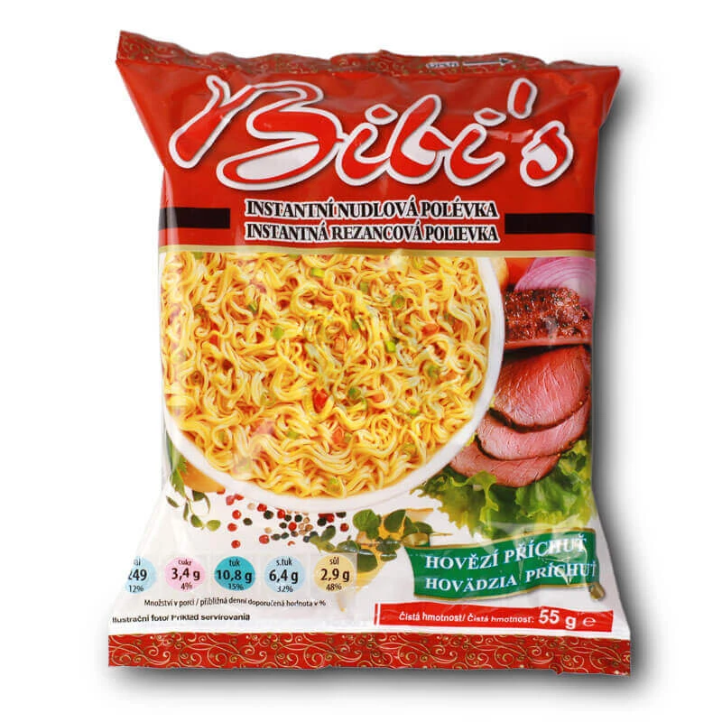 Instant noodle soup beef flavor - Bibi's - 60 g