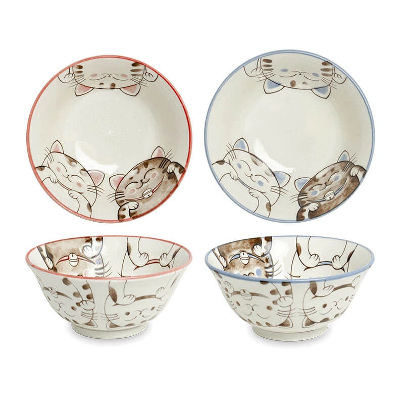 Japanese bowl Three Cats Ø20,5 cm | H8 cm 6040098