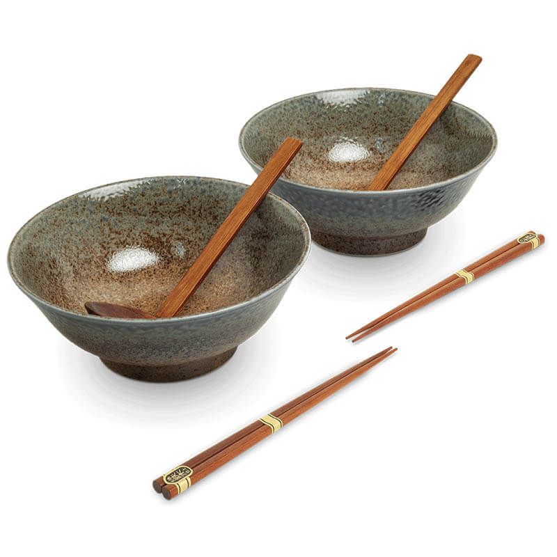 Japanese Ramen bowl set 2 pcs Ki Ø22 cm | H9 cm 6050105