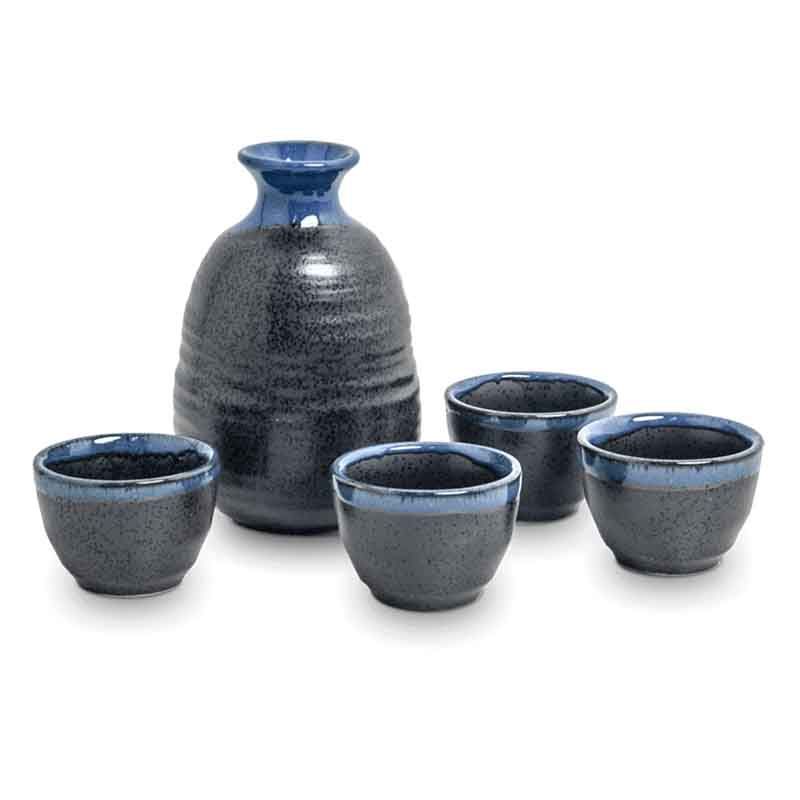 Japanese Sake set dark blue 6040114