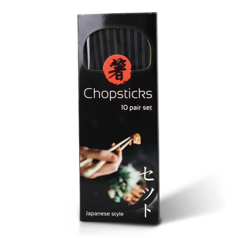 Chopsticks - Japanese style black 10 pairs 22.5 cm 6006484