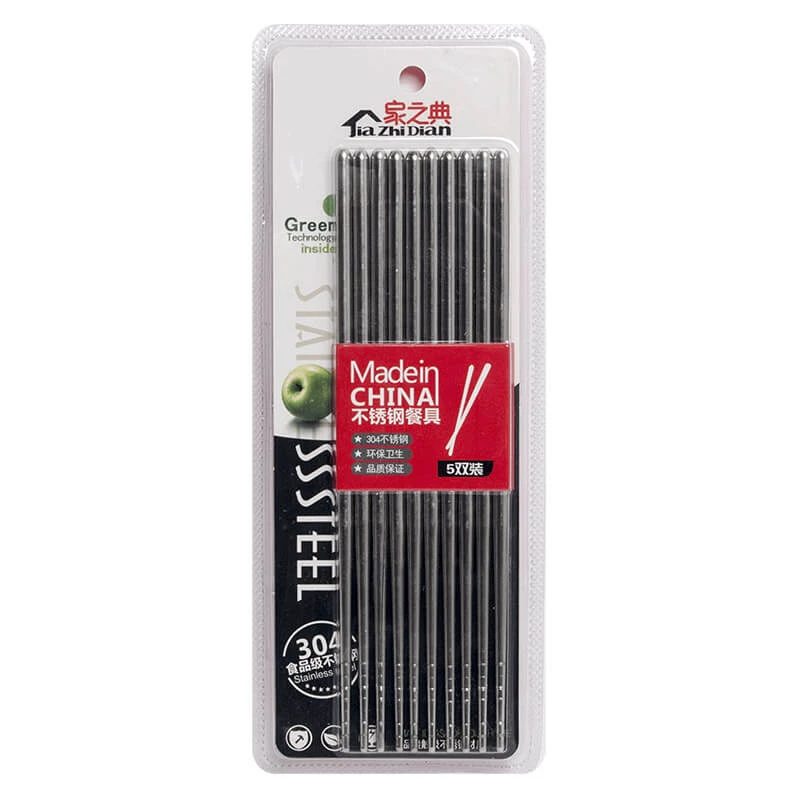 Chopsticks Stainless steel - set of 5 pairs | 23 cm 6006212