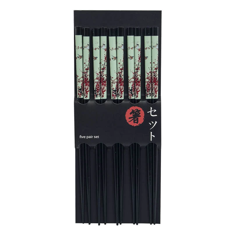Chopsticks - set of 5 pairs | 22,5 cm Bird blossom 6006223