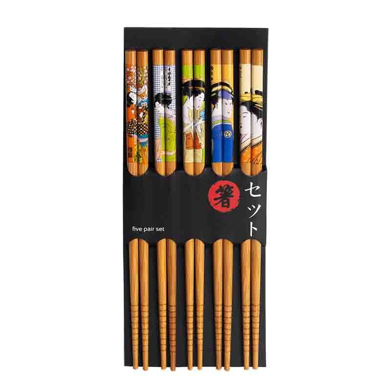 Chopsticks - 5 pairs | 22,5 cm Blue Geisha 6006440