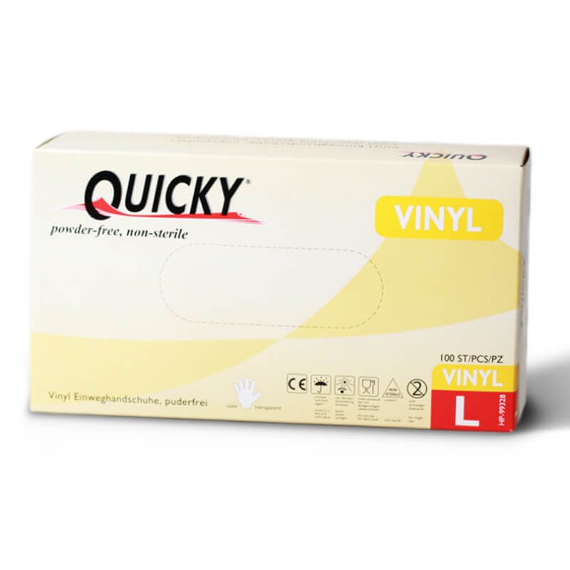Disposable nitrile powder-free gloves, L, QUICKY, 100 pcs