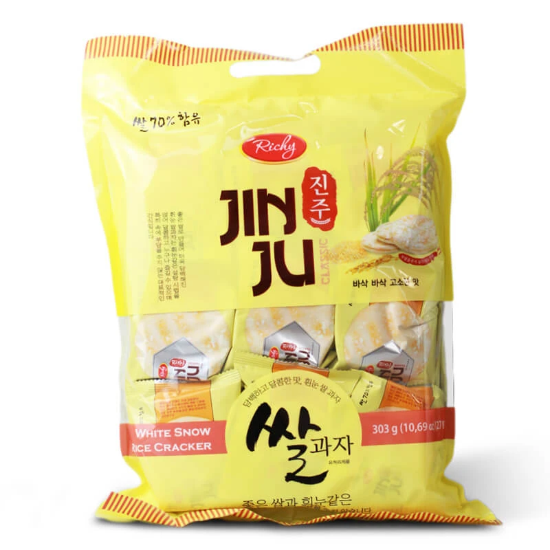 JIN JU White snow sweet rice crackers  RICHY 303g