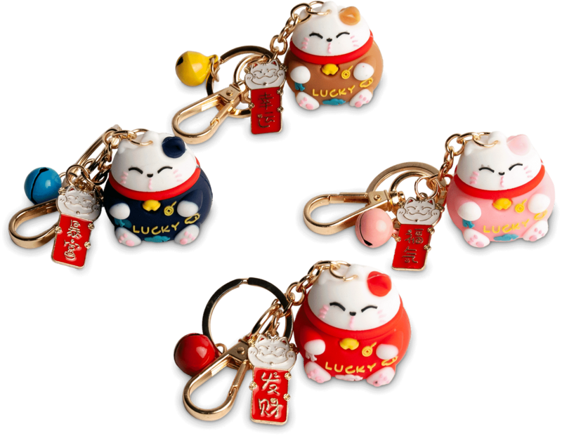 Key chain good luck cat 4 cm 6001202 | 4 types