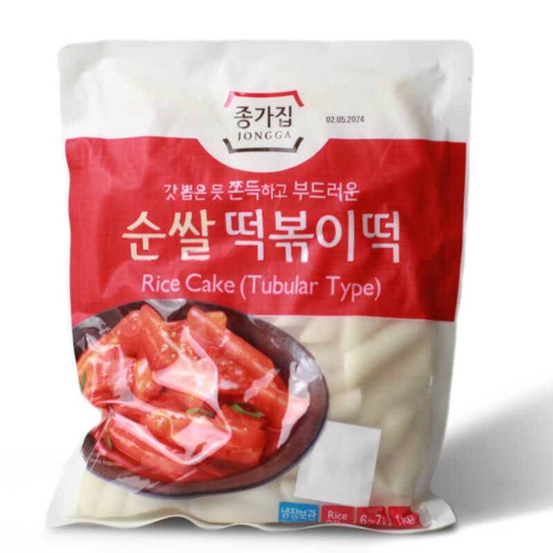 Korean rice cakes (tubular) Tteokbokki JONGGA 500g