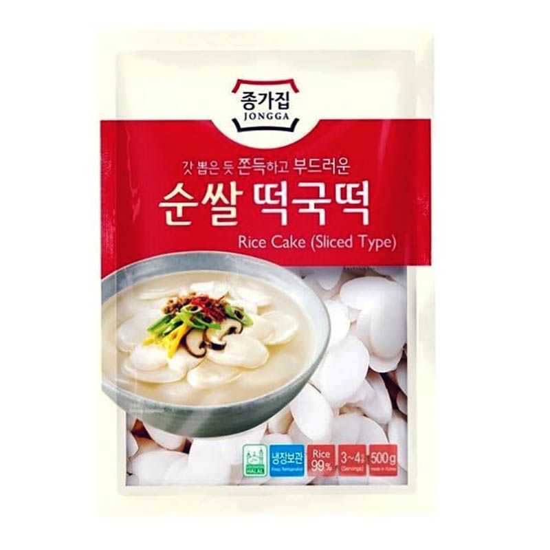 Korean rice cakes slices Tteokbokki Topokki JONGGA 500g