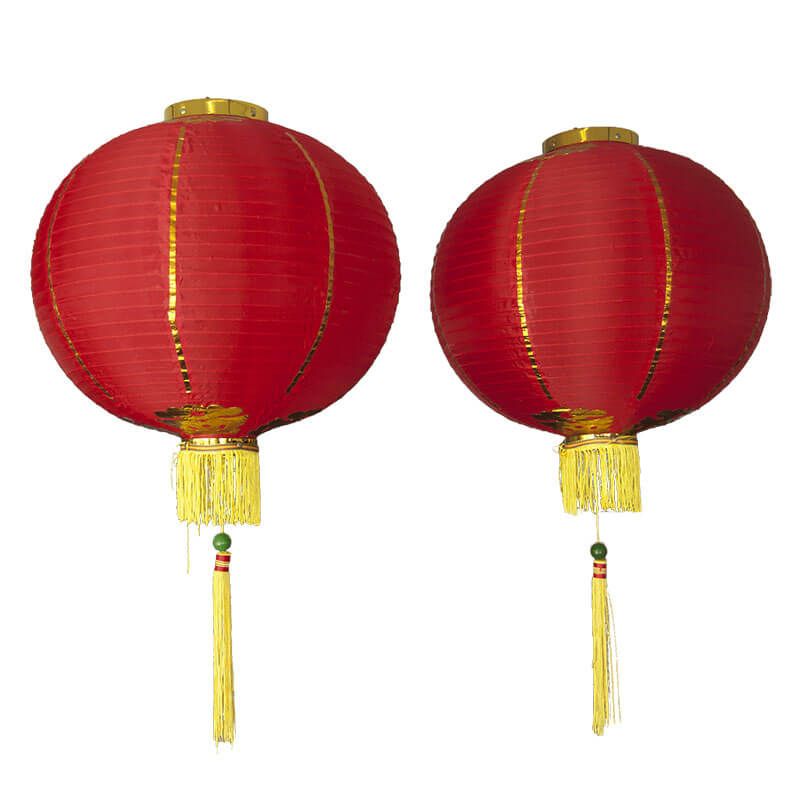 Red lantern, round Ø35 cm - 6002330