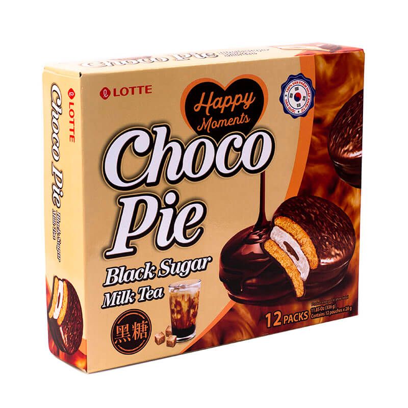 LOTTE Choco Pie - Black sugar Milk tea 336g