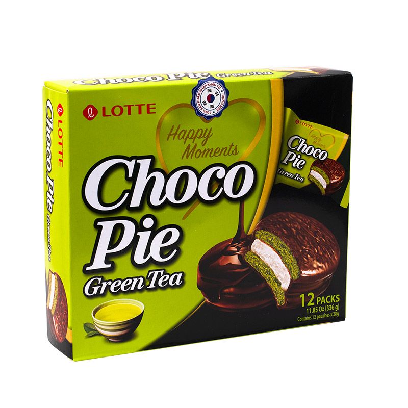 LOTTE Choco Pie - Green Tea 336g