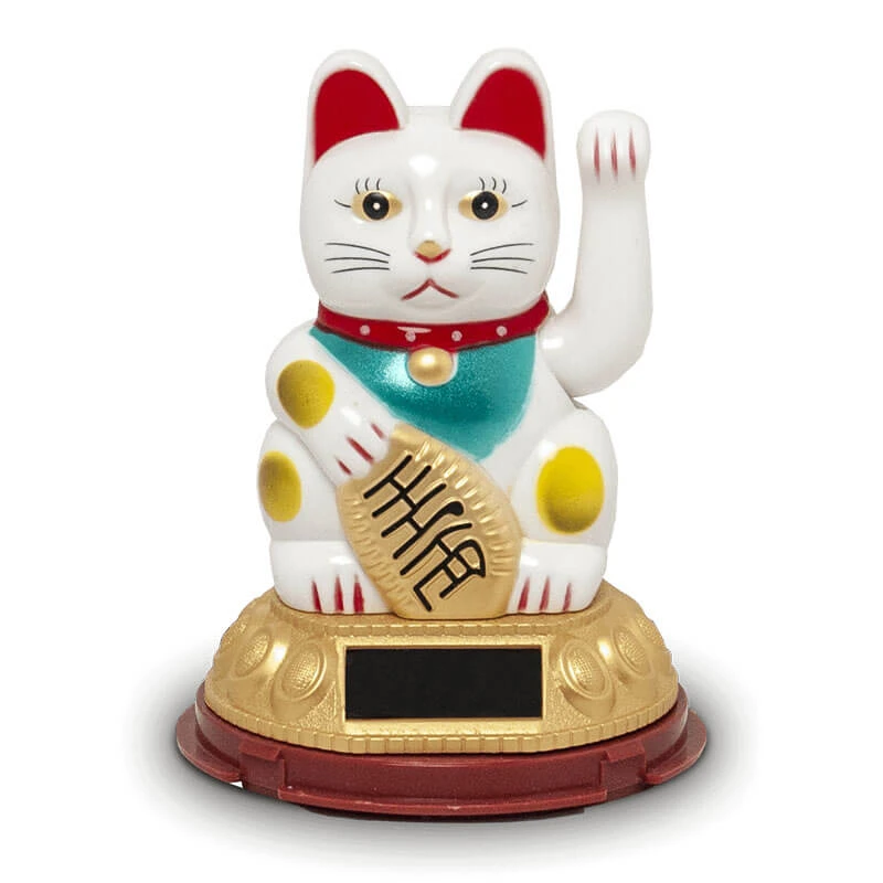 Lucky Cat - Maneki Neko - Solar White Ø8 cm | H12 cm