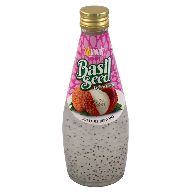 Drink with basil seeds, lychee flavour VINUT 290 ml