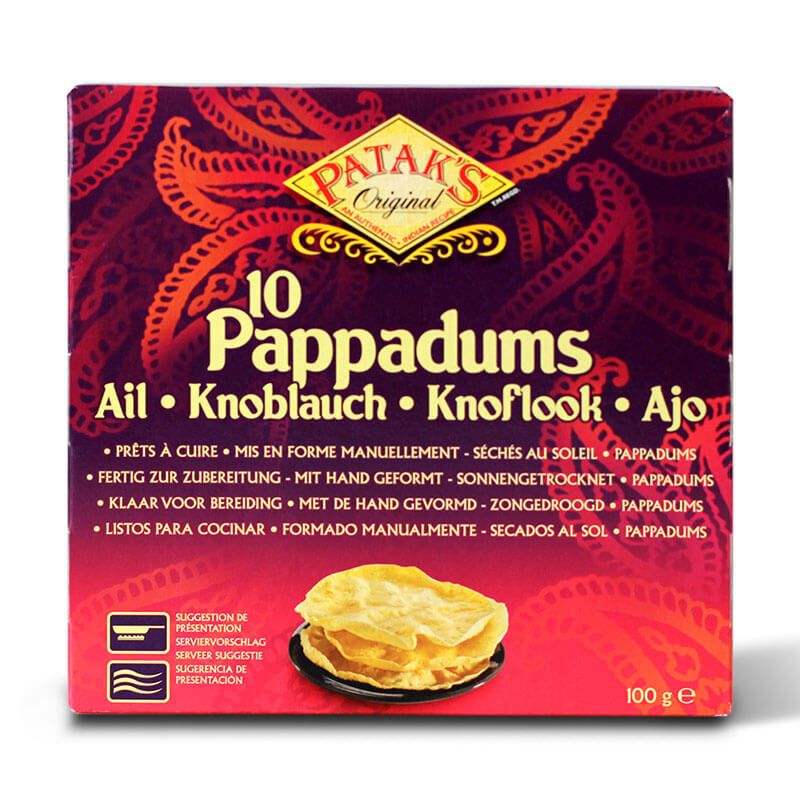 Pappadum garlic PATAKS 100g