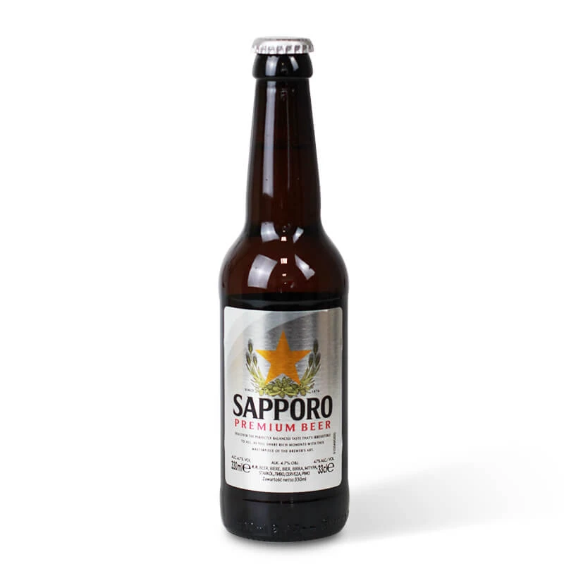 Beer SAPPORO premium 330 ml,  4,7% vol