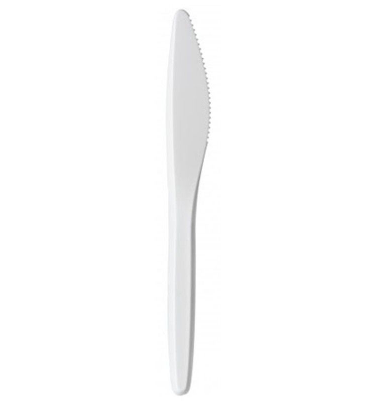 Plastic knife 165mm - White - 13902 - 100pcs