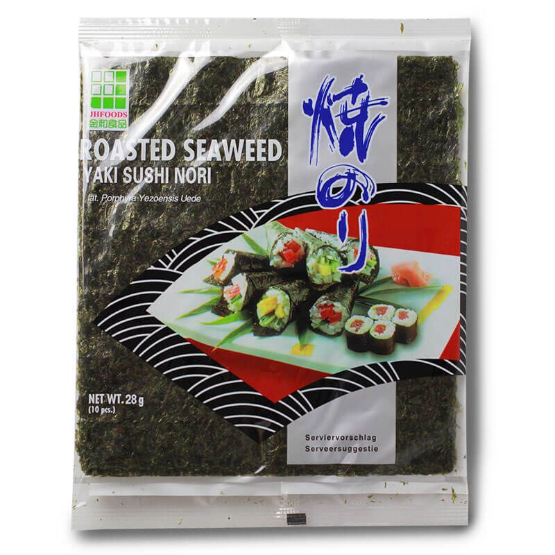 Roasted seaweed YAKI SUSHI NORI SILVER JHFOODS 10 sheets