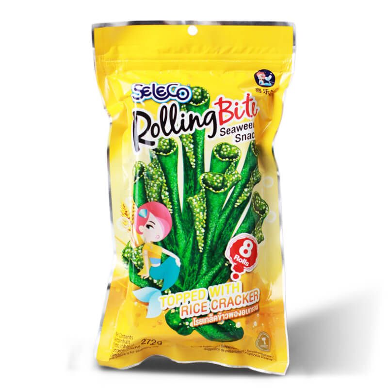 Rolling Bite Seaweed Snack with rice SELECO 27,2g