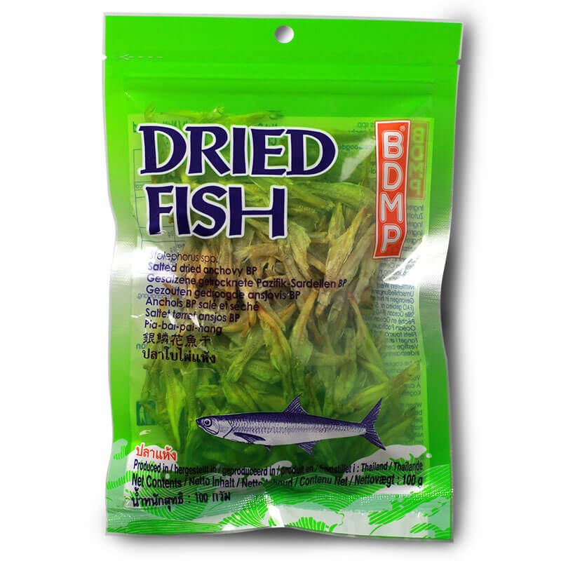 Dried and salted anchovies headless BDMP 100g