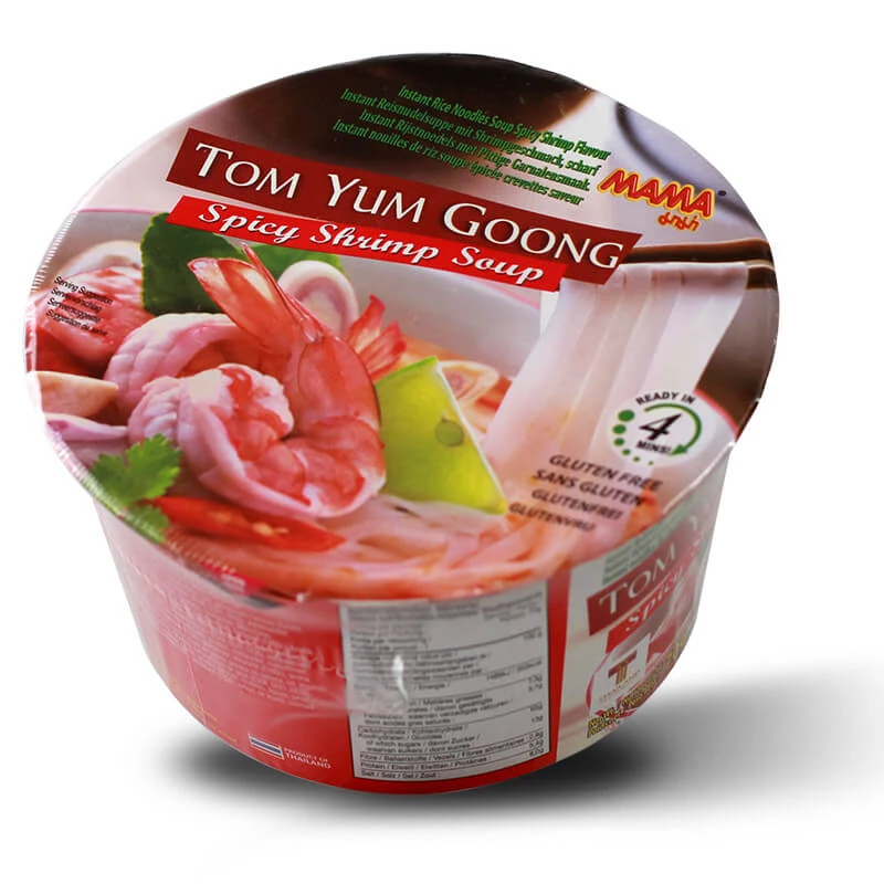 Tom Yum Goong Soup with rice noodles in a cup MAMA 70 g