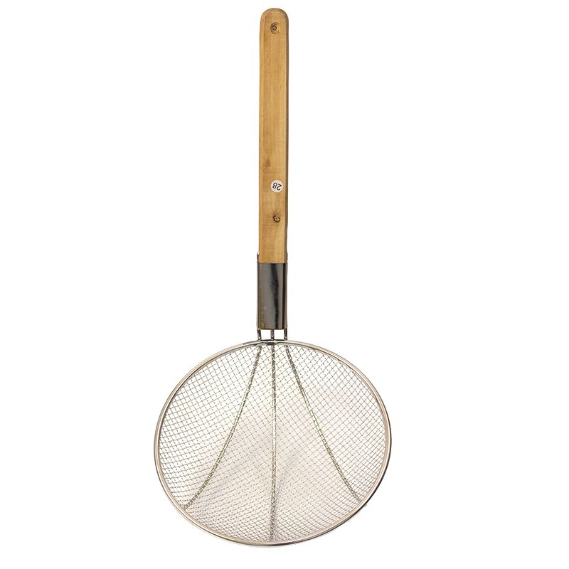 Skimmer with wooden handle 28 cm